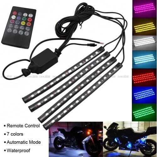 Motorcycle RGB LED Strip Atmosphere Decorative Lights Remote Control For Yamaha YZF-R1 YZF-R6 YZF-R25 YZF-R3 YZF-R125 YZF-R15