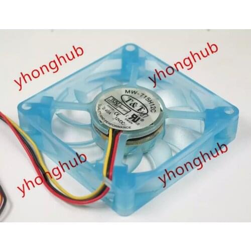 MW-715H12C DC 12V 0.40A 3-wire 70x70x15mm Server Cooling Fan