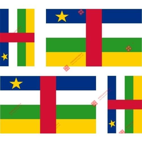 Set of 4x sticker vinyl car bumper decal outdoor flag central african republic racing helme tlaptop stickers