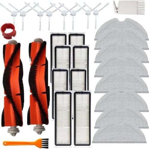 Promotion!29PCS Hepa Filter Main Brush Mop Cloth Replacement Kits For Xiaomi Mijia 1C 2C STYTJ01ZHM Robot Vacuum Cleaner Parts