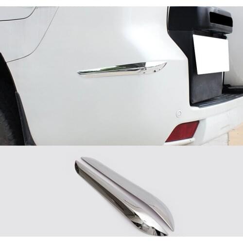 For Toyota Land Cruiser 150 Prado LC150 FJ150 2010-2017 ABS Chrome Rear Corner Trim Bumper Guard Cover Car-styling Accessories