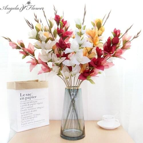 2021 New Silk Artificial Gladiolus Flower Branch Decor Living Room Home Accessories Party Wedding Flower Arrangement Photo Props