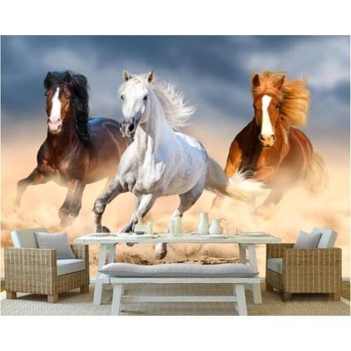 Beibehang Wallpaper 3d background modern minimalist animal oil painting horse fashion wallpaper mural custom home decoration