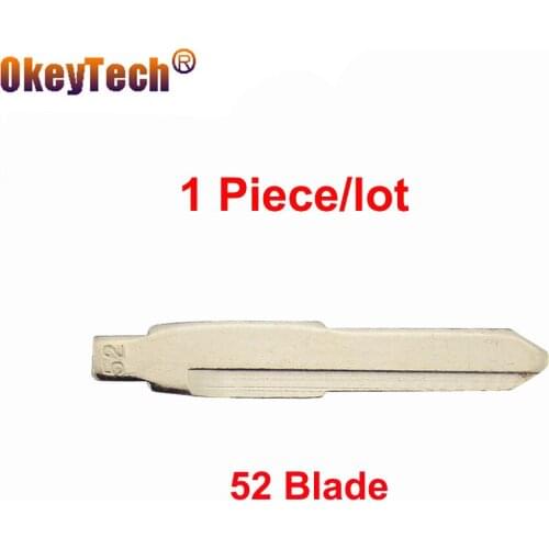 OkeyTech 1 Piece Universal Metal 52 Car Key Blade For Suzuki Swift KD Keydiy Replacement Remote Flip NO.52 Uncut Blank Blade