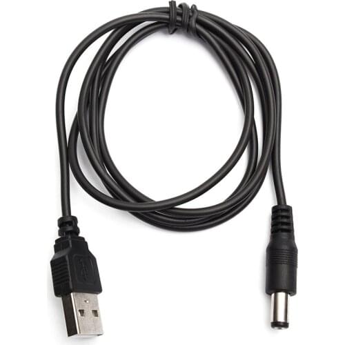 Wholesale Price Best Promotion 1M USB Port To 5.5 x 2.1mm 5V DC Barrel Jack Power Cable Connector Black For sale