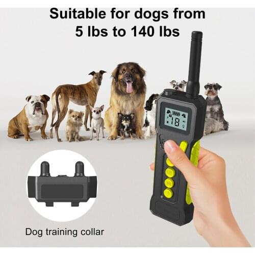 Dog Training Collar with Remote Rechargeable Waterproof Shock Collar for Dog 3 Training Modes, Beep Vibration and Shock 1600Ft