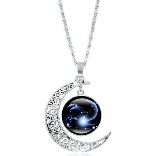 Necklace 12 Constellation Moon Necklace Gifts for Mom Present for Women Her Girls Classic Dignity Украшения 2020 Бижутерия#25
