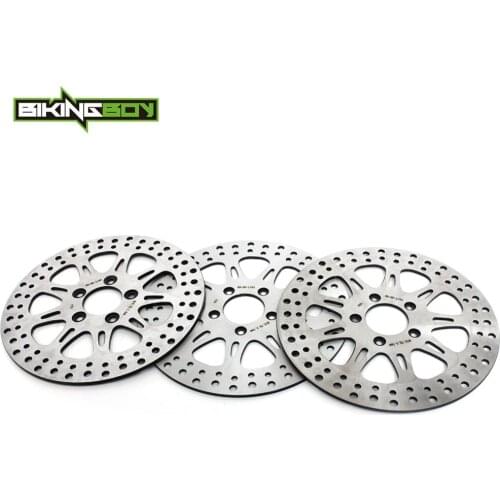 BIKINGBOY Front Rear Brake Discs Disks Rotors Road King Police FLHP FLHPI FLHR FLHRCI Classic 01 02 03 04 05 06 Low Rider FXDL