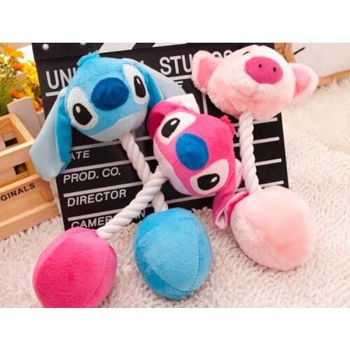 Drop Shipping 5 Cartoon Pet Products Plush Toys Dog Toys Pet Cats Cute Biting Rope Sound Toys 31CM