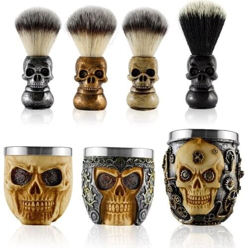 Barbershop Shaving Brush Foaming Soap Bowl Men Facial Beard Cleaning Brush Shaving Soap Bowl Mens Shaving Tools Beard Brush Set