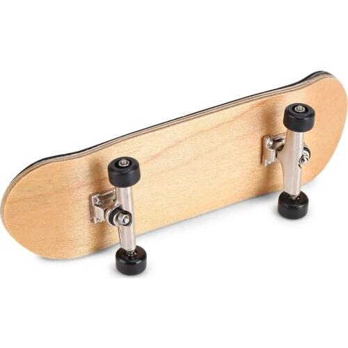 1Pc Maple Wooden+Alloy Fingerboard Finger Skateboards With Box Reduce Pressure Gifts Black