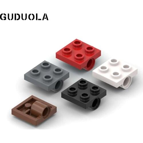 Guduola Special Plate 2x2 with Hole without Underneath Cross Support 2444 Technic Bearing Plate Block Build MOC Parts 50pcs/lot