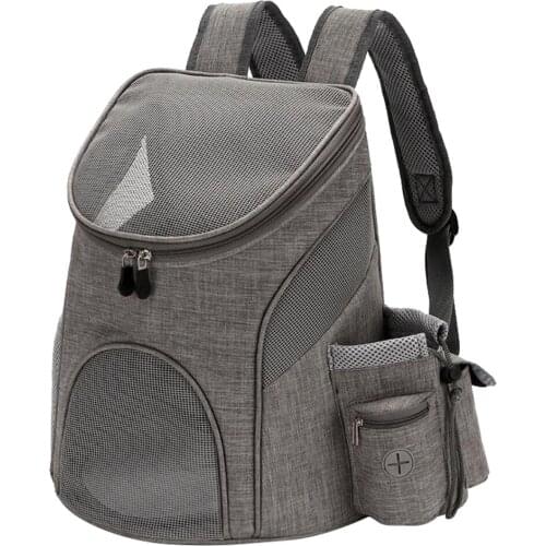 Ultra Fresh Mesh Fabric Pet Dog Cat Carrier Backpack Outdoor Camping Travel Bag