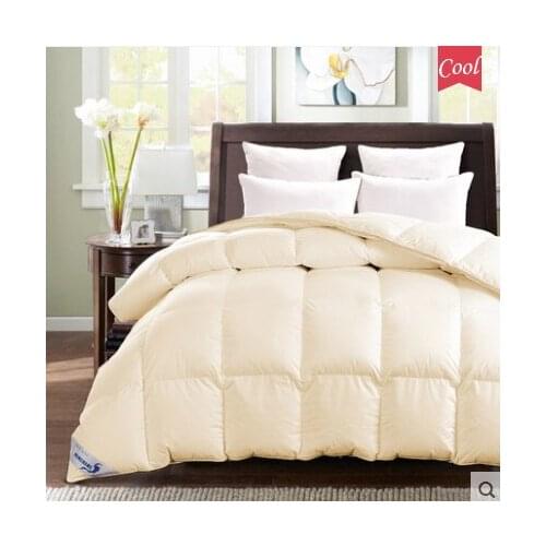 100% White Down Quilt Duvet Goose Comforter Brands edredon couette duvet d'oie douillette lit queen soft pink Blanket 180*220cm