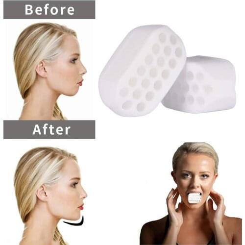 2pcs Jawline Exerciser Ball Facial Jaw Muscle Toner Trainin Fitness Anti Aging Food Grade Silica Face Chin Cheek Lifting Slimmin