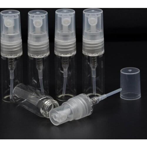 2000pcs/lot MINI Clear Glass 2ml Atomizer bottle Pump Refillable Perfume Fine Mist Spray Empty Bottle Sample Vial SN1244