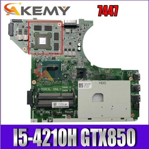 Akemy Brand New I5-4210H GTX850 For Dell 7447 Motherboard 8J25M DA0AM7MB8D0 CN-0XRC24 XRC24 Mainboard 100% tested