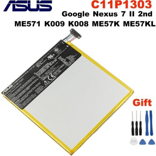 ASUS C11P1303 4270mAh High Capacity Original Battery For ASUS Google Nexus 7 II 2nd 2013 ME571 K009 K008 ME57K ME57KL Batteries