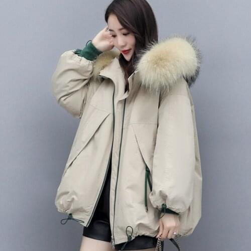 AYUNSUE Winter Jacket Women Coat Hooded Parka Thicken Jackets for Women 2021 Female Loose Clothes Casaco Feminino Inverno HLY105