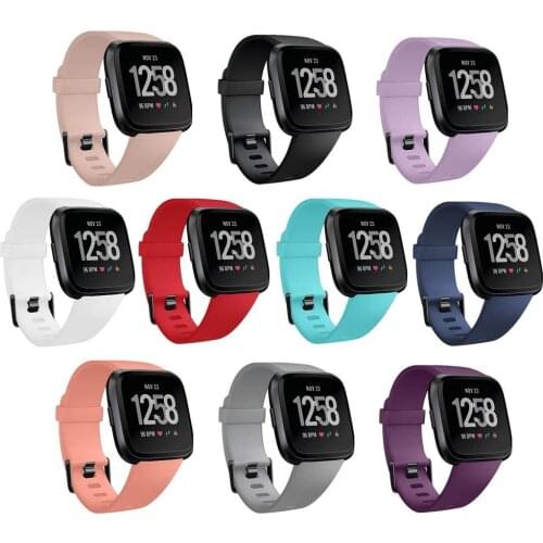Baaletc For Fitbit Versa /Versa 2 Replacement Bands Colorful WristStrap Sporting Hole Style Soft Material Smartwatch Bracelet