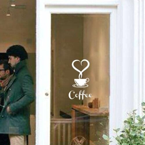 Free Shipping Coffee Shop Restaurant Wall Decoration Stickers Home Decor Kitchen Removable Vinyl Art Wall DIY Mural Y-295