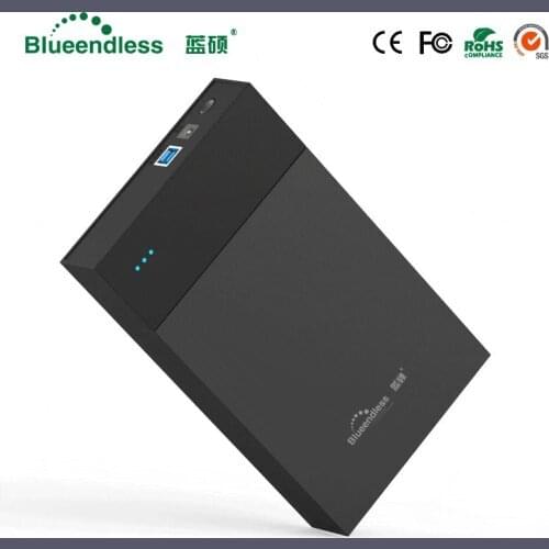 Blueendless Tool Free 3.5'' Sata Hdd Case Power Hard Disk Caddy USB 3.0 5gbps Hdd Enclosures Suit for 6TB Sata Computer Hdd SSD