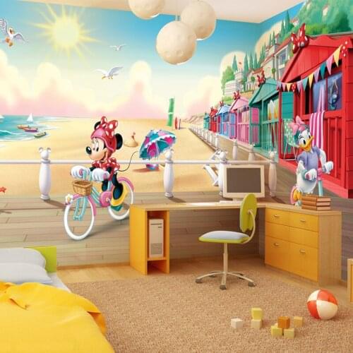 8D Large Papel Mural 3d Cartoon Wallpaper Mural 3D Photo Mural 3d Cartoon Wall Sticker for Baby Child Room 3d Wallcovering