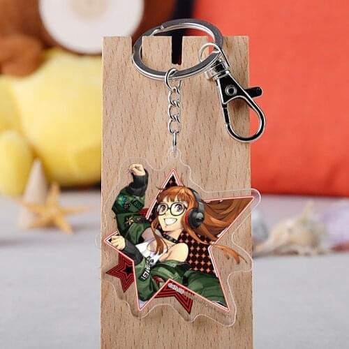 Persona 5 Anne Takamaki Futaba Ryuji Sakamoto Mokoto Acrylic Pendant Figure Keychain Keyring Collection Model Toy Gift Cosplay