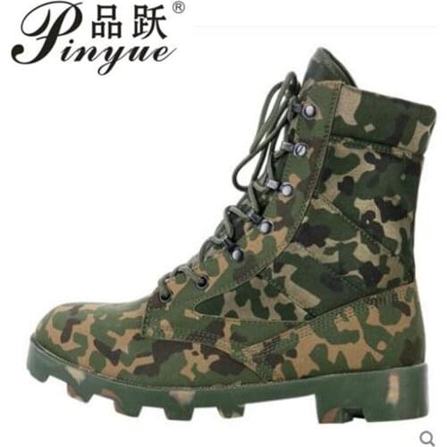 Mens Outdoor High Top Army Combat Boots Shoes Men Military Tactical Desert Boots camouflage combat boots