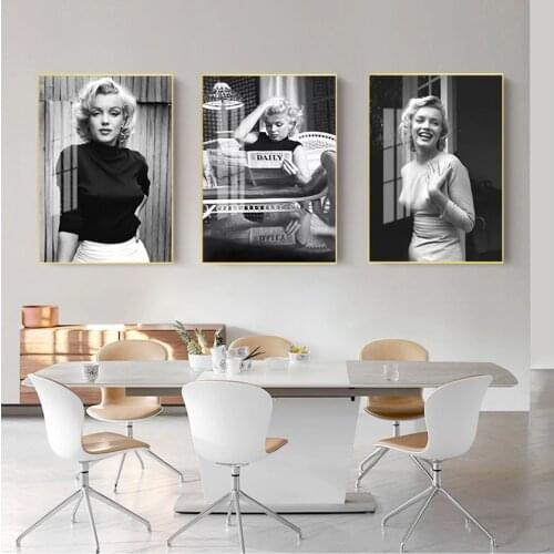 Nordic Style Home Decor For Living Room Modular Frame Canvas Marilyn Actor Monroe Paintings Wall Artwork Poster Pictures Prints