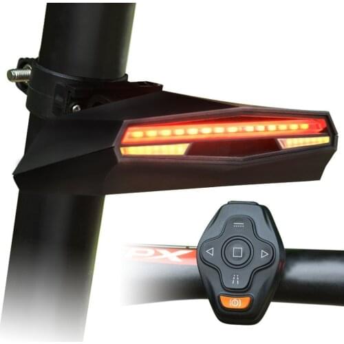 USB Rechargeable Bike Light Rear Tail Laser Latern Wireless Waterproof LED Indicator Turn Signal Light For Bike Accessories