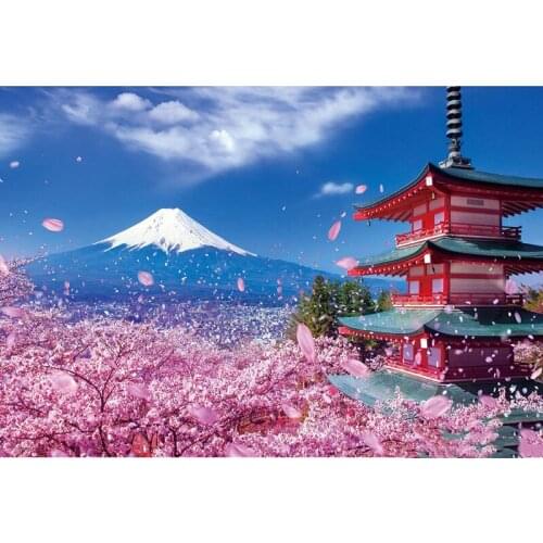 Ll Square/Round Drill 5D DIY Diamond Painting "Sakura landscape" Embroidery Cross Stitch 5D Home Decor Gift