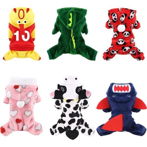 Soft Fleece Pet Dog Clothes Winter Warm Dog Coat Jacket For Dogs Chihuahua French Bulldog Clothing For Dogs Jumpsuits Ropa Perro