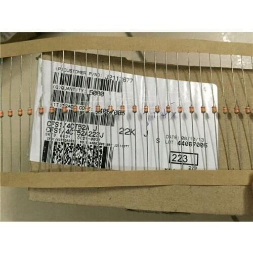 Original new 100% carbon film rough copper foot ring resistance CFS1/4CT52A223J 1/8W 22K 5% (Inductor)