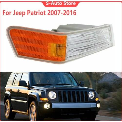 For Jeep Patriot 2007 2008 2009 2010 2011 2012 2013 2014 2015 2016 Front Turn Signal Light Turn Lamp Without Bulb