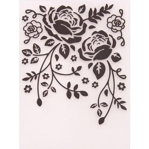 Plastic Embossing Folder Template DIY Scrapbook Photo Album Card Making Decoration Crafts Flower