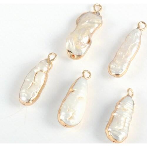 Natural Freshwater Pearl Pendants Charms Pendants for Jewelry Making Necklace bracelet earrings accessories Size 15x20mm