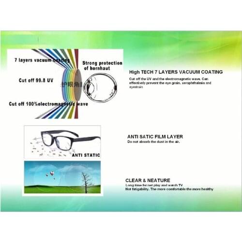 Manufacture anti radiation glasses for computer mobile phone and TV 3G | 4G | 5G EMR-F-P Protection 2pcs/ lot