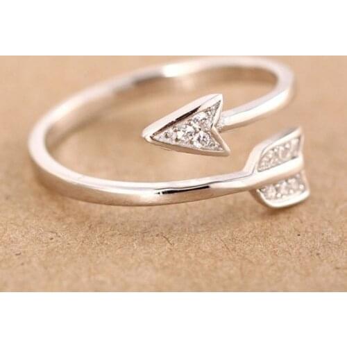 Copper Alloy Arrow Opening Adjustable Rings Womens Fashion Personality Wedding Engagement Jewelry Valentines Day Gifts