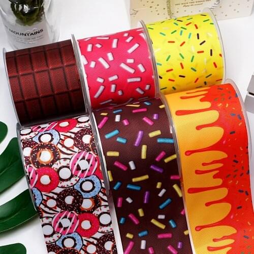DIY Handmade Materials Printed Grosgrain Ribbon 50 Yard Per Size 30071