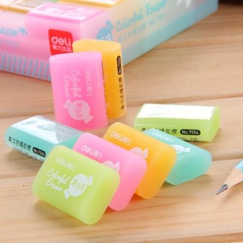 36Pcs Plastic Candy Color Erasers Jelly Pencil Rubber Pupils Students Correct Written Mistake Homework Exam Tools School 7554