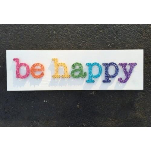 MADE TO ORDER String Art Be Happy Sign