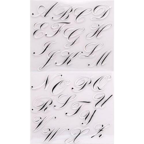 Silicone RUBBER Clear Stamps CUTTING DIES For Scrapbooking letter LETTERS DIY PAPER Album Cards MAKING EMBOSSING FOLDER MOLD