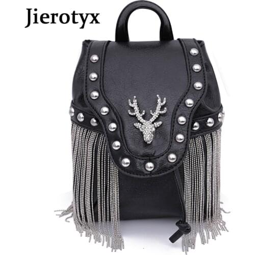 JIEROTYX Fashion Gothic Rock Leather Vintage Retro Steampunk Handbag Shoulder Bag Coin Purse Holder Women Messenger Bag 2021