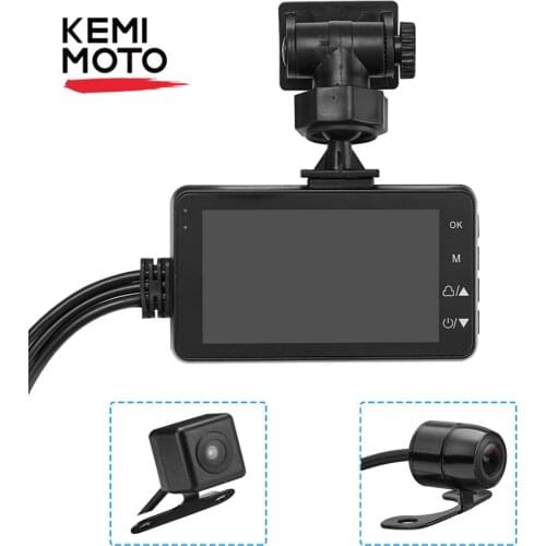Motorcycle Recorder 3" 1080P HD Motorcycle Camera DVR Motor Dash Cam with Special Dual-track Front Rear Recorder Electronic
