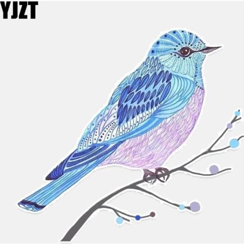 YJZT 13.3*12.5CM Pretty Birds Decor Car Sticker PVC Personalized Colored 11A0255