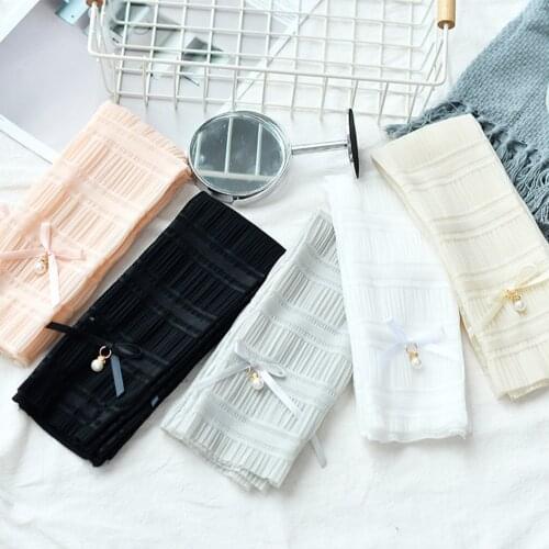 1 Pair Women Lace Arm Sleeve Summer Cool Cycling Pearl Arm Warmers UV Protection Cuff Sleeves Golf Arm Sleeves