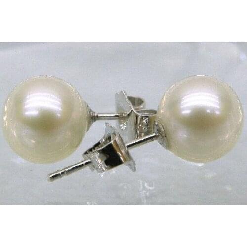 13377 REAL BEAUTIFUL PERFECT ROUND 10-11 MM AAA+ AKOYA WHITE PEARLS EARRING