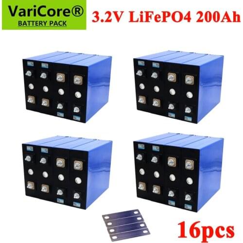16pcs 3.2V 200Ah LiFePO4 Battery Lithium iron phosphate batteries For 12V 24V RV Campers Golf Cart Off-Road Solar Wind TAX FREE