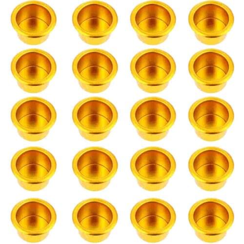 20Pcs Elegant Metal Candle Cups Delicate Candle Cup Creative Candle Holder